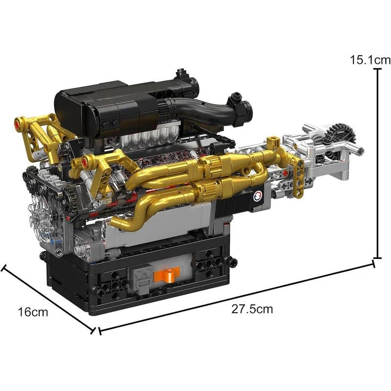 Mould King 10224 - 6.5L V12 N/A Valkyrie Engine Kit - vue 3 | Power Blockz