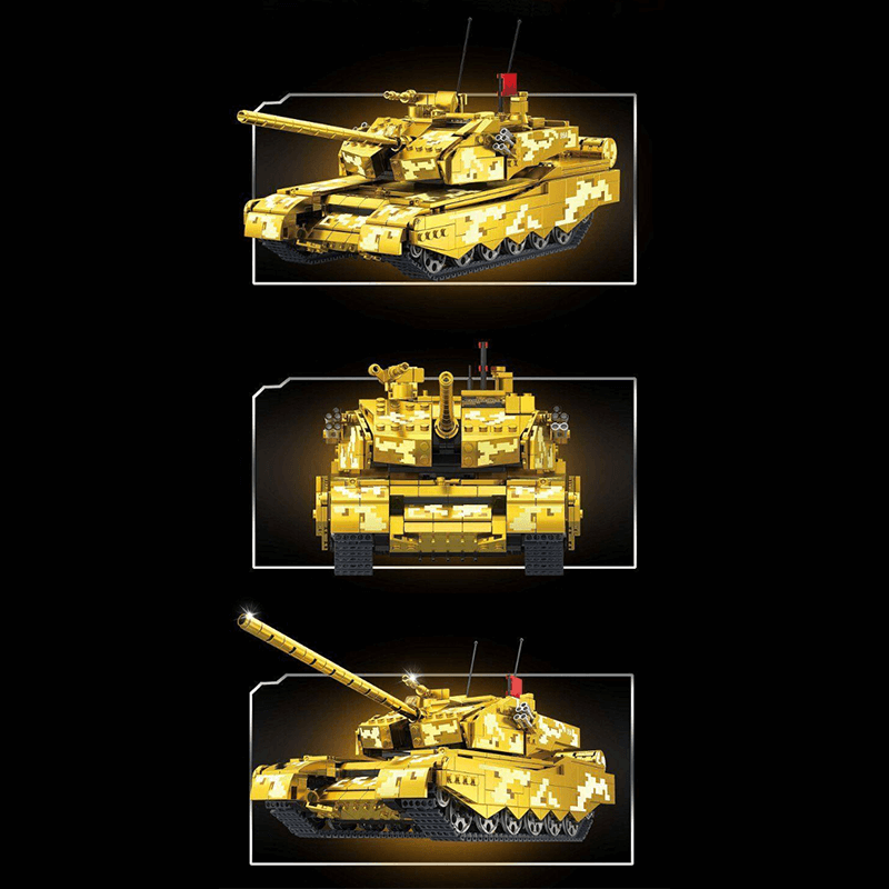 Zhegao GZ2008 - Chrome Gold Edition MA1 Tank - vue 5 | Power Blockz