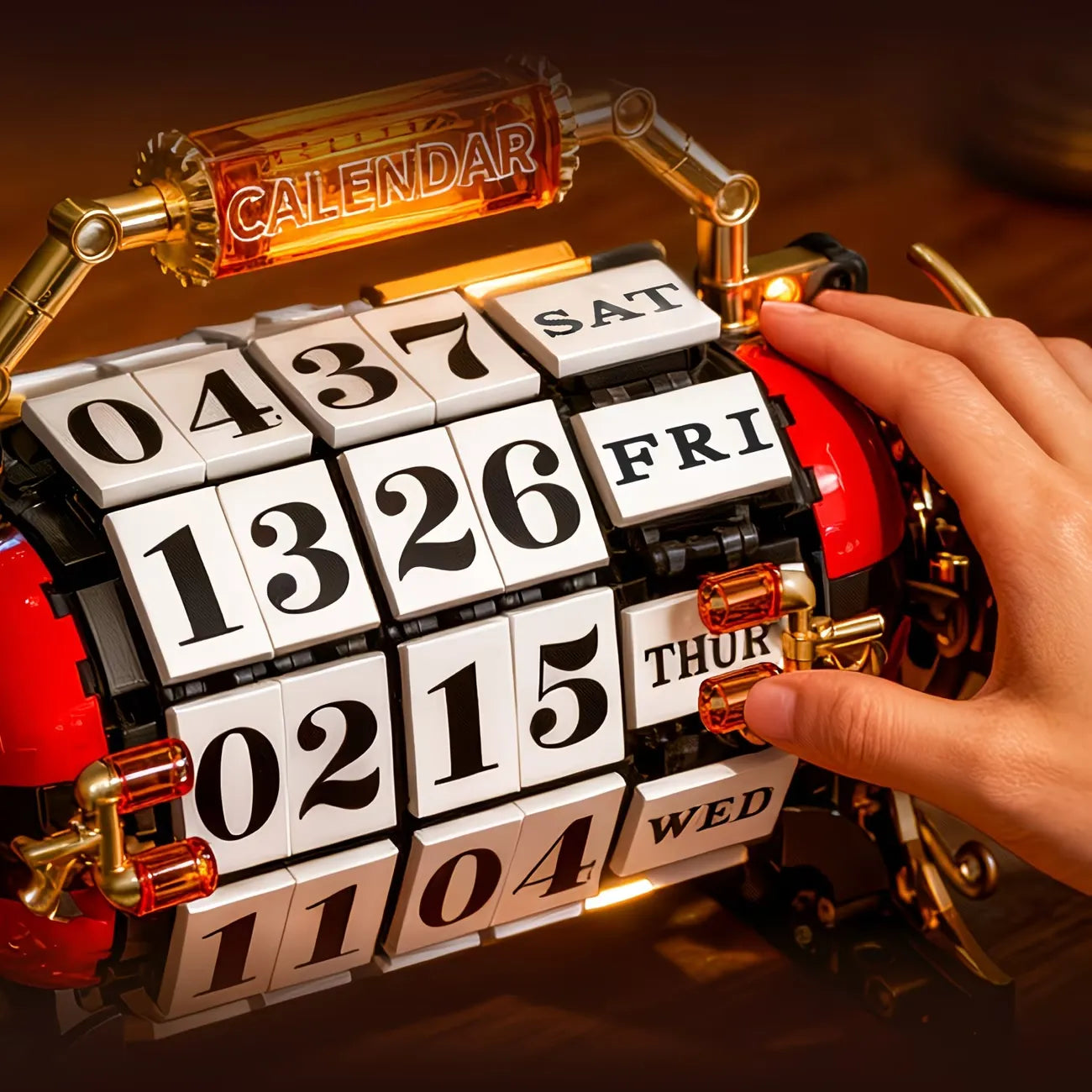H2003 - Vintage Motorized Mechanical Calendar - vue 5 | Power Blockz