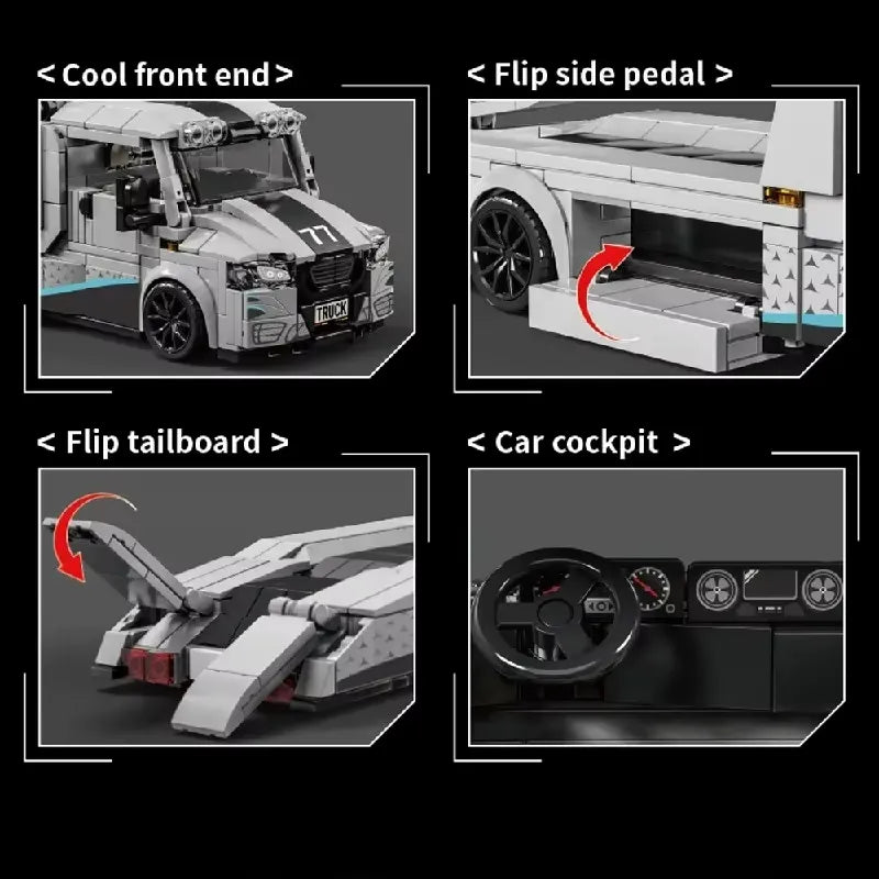 Leyi 31067 - Tow Truck With Trailer - vue 7 | Power Blockz