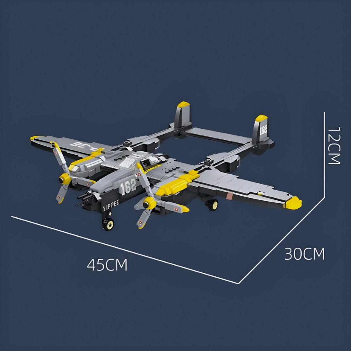 Jiestar 61046 - P-38 Fighter - vue 6 | Power Blockz