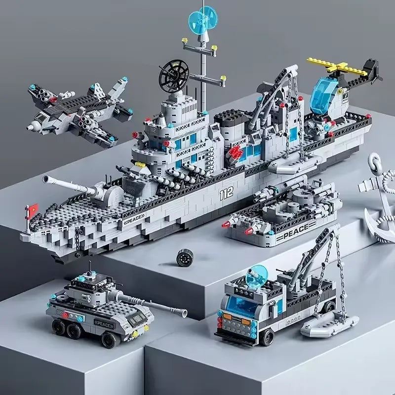 8734 - USS Ticonderoga - vue 3 | Power Blockz