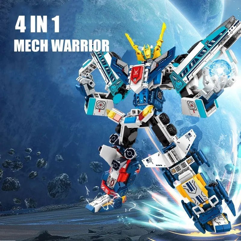 Mecha Warrior Transformed Steel Robot Bricks Toy | 702pcs - Mecha Warrior Transformed Steel Robot Bricks Toy - vue 4 | Power Blockz