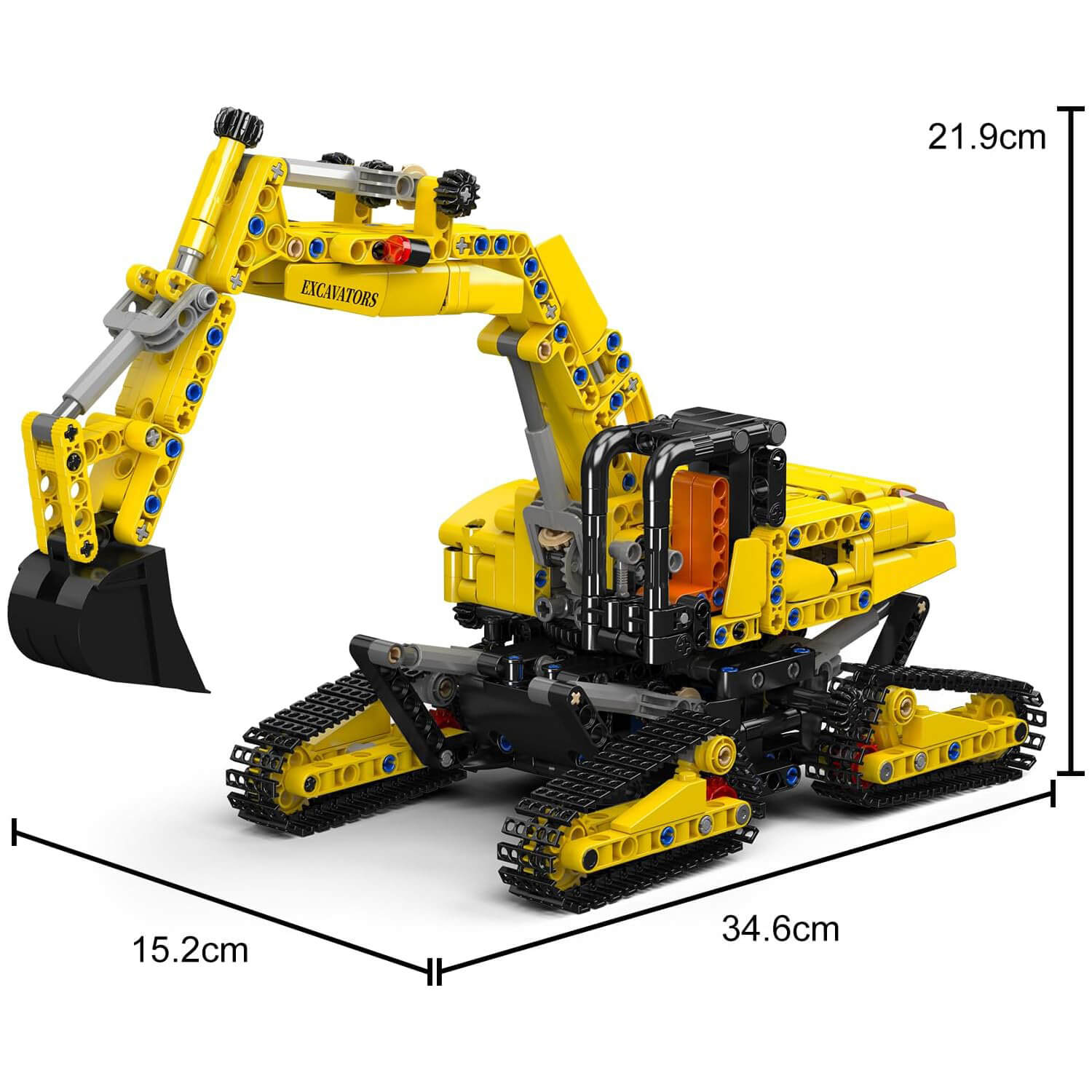 Mould King 17076 - Futuristic Concept Excavator - vue 5 | Power Blockz