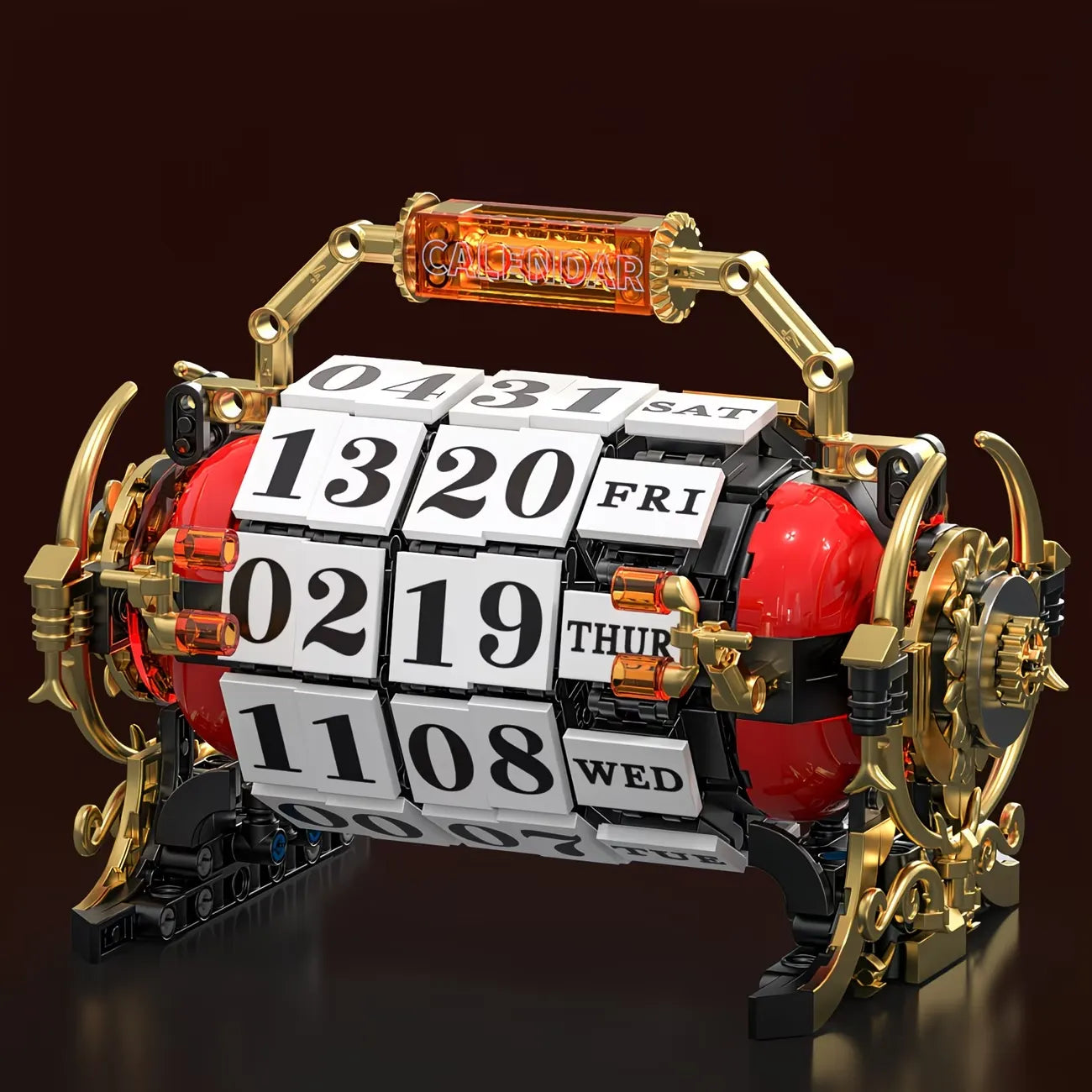 H2003 - Vintage Motorized Mechanical Calendar - vue 4 | Power Blockz