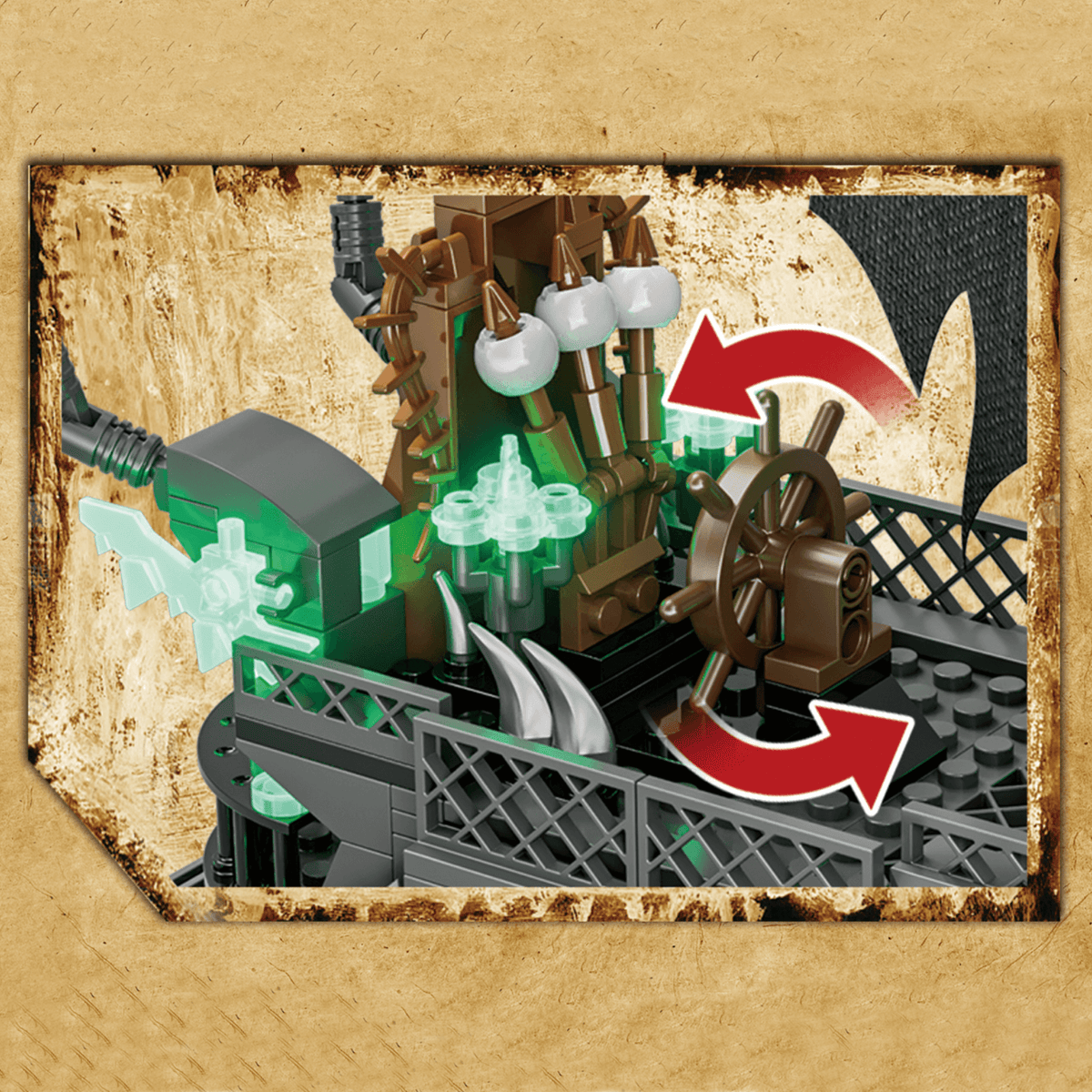 DK 6003 - Glow-In-The-Dark Ghost Ship - vue 4 | Power Blockz
