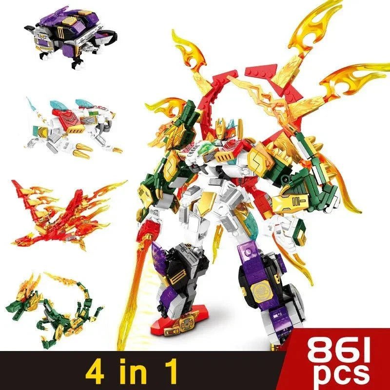 Transforming Mecha Of Steel Robot Bricks Toy | 861pcs - Transforming Mecha Of Steel Robot Bricks Toy - vue 2 | Power Blockz