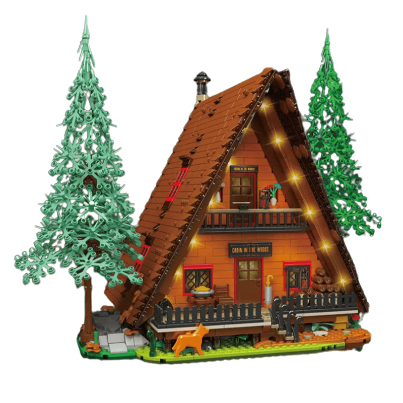 Mould King 16053 - Wooden Cabin In The Woods - vue 5 | Power Blockz