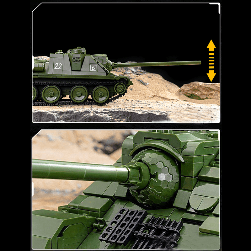 Panlos 632022 - Remote Controlled SU-100 Tank Destroyer - vue 6 | Power Blockz