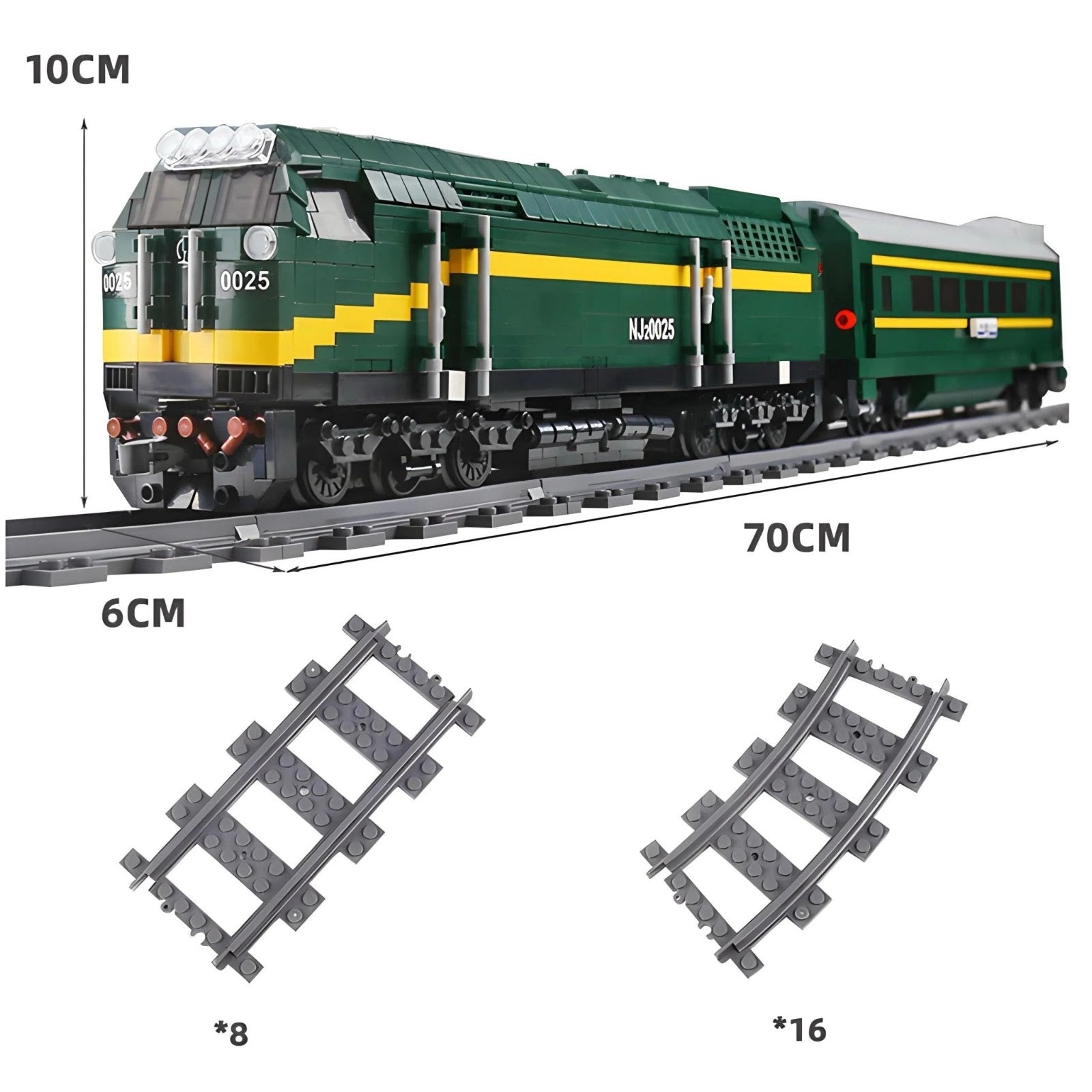 Mould King 12001 - Motorized Diesel Locomotive - vue 4 | Power Blockz