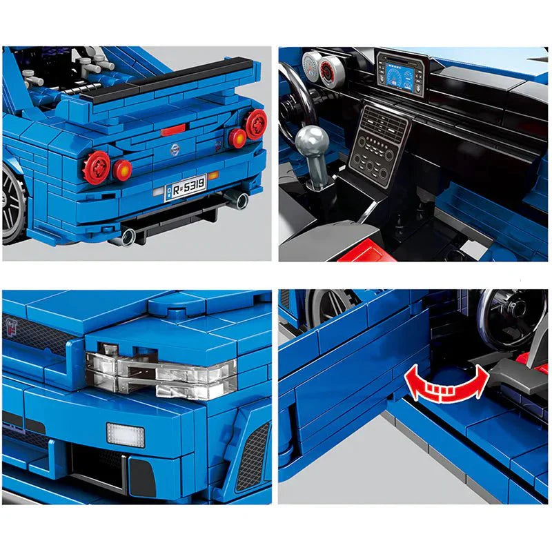 Sembo SY8405 - JDM R34 Twin-Turbo Street Legend - vue 2 | Power Blockz