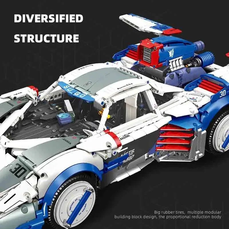 Jiestar 92033 SUGO Asurada G.S.X - Futuristic Cyber GP Prototype - vue 5 | Power Blockz