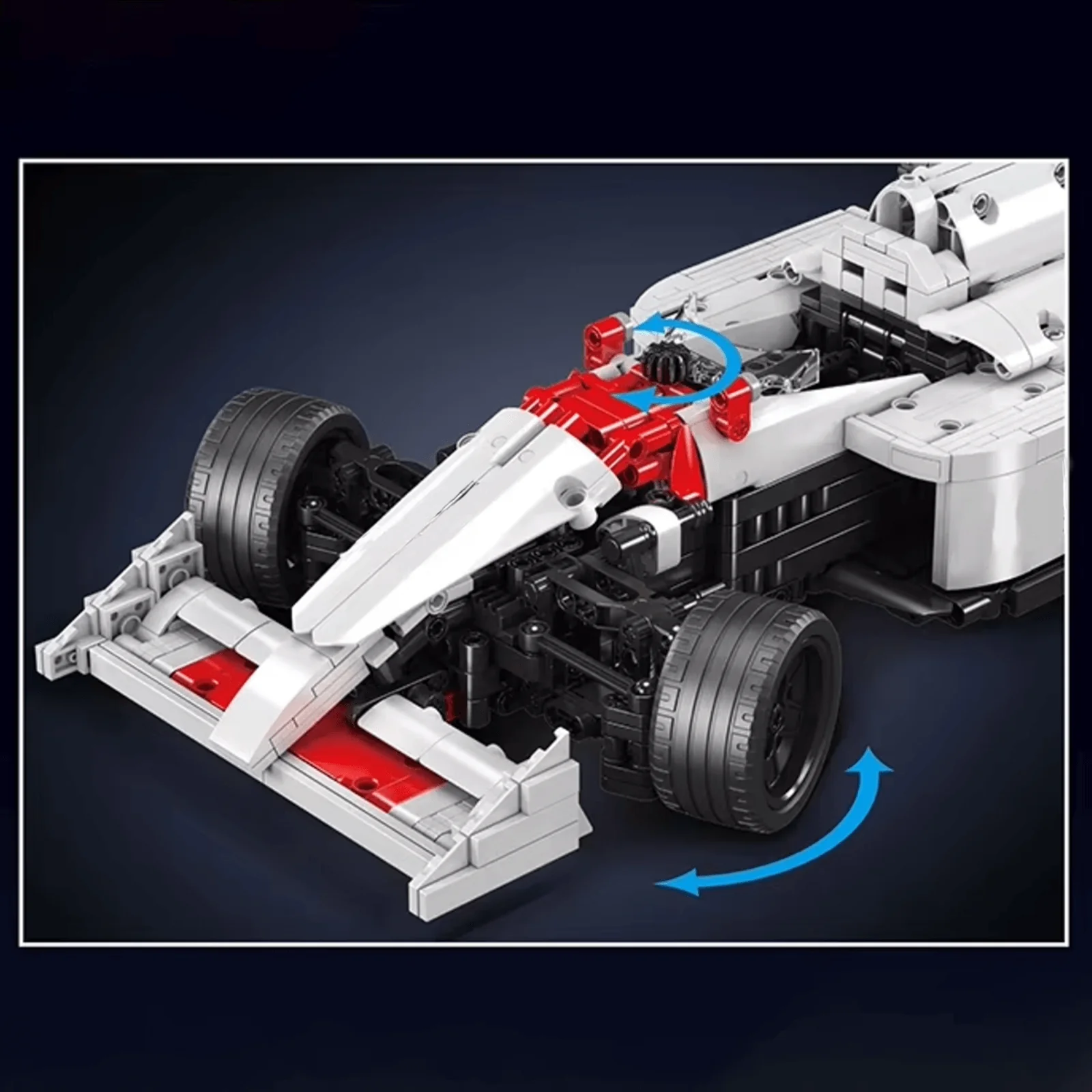 Mould King 10132 - Stickers included - Iconic 80s Turbo GP Car - vue 9 | Power Blockz