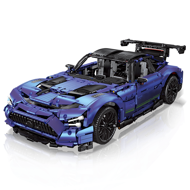 Jiestar 92025 - Static Version - Blue Track GTR V8 Coupe | Power Blockz