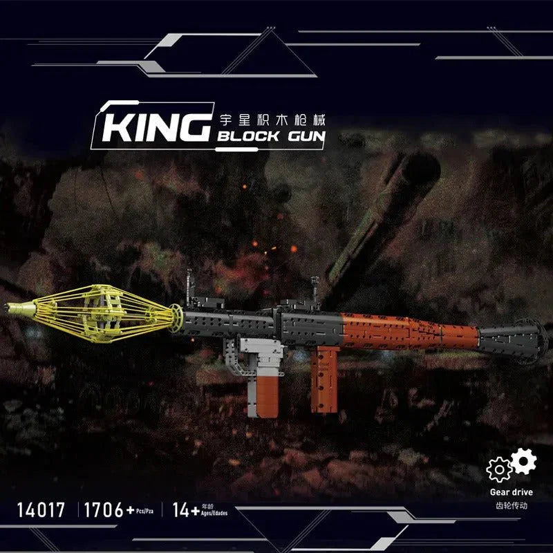 Mould King 14017 - RPG Rocket Grenade launcher - vue 4 | Power Blockz