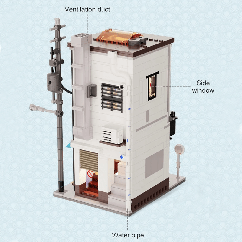 CaDa C66006W - Japanese Steamed Bun House - vue 7 | Power Blockz