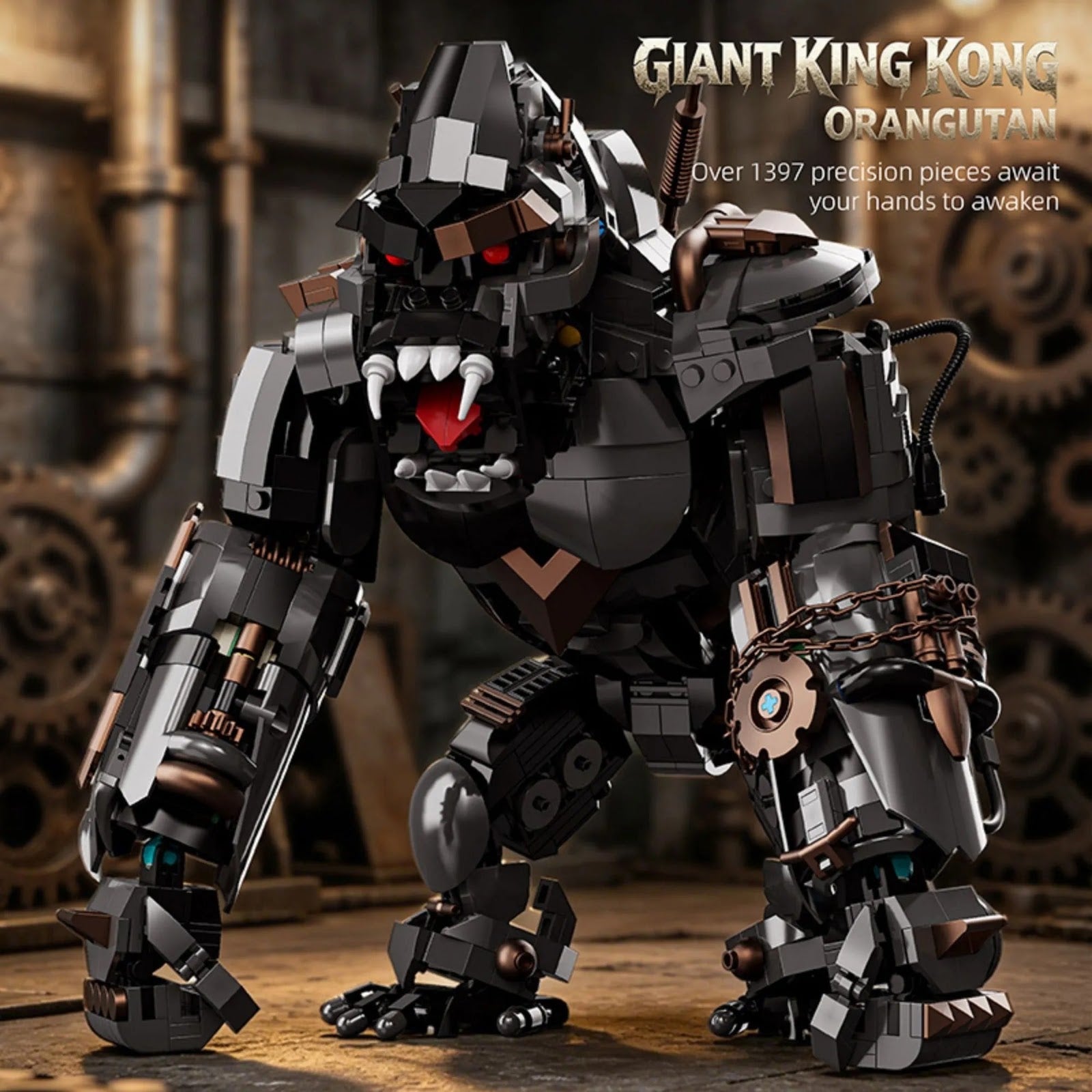 YoLeXi 33135 - Mechanical King Kong - vue 4 | Power Blockz