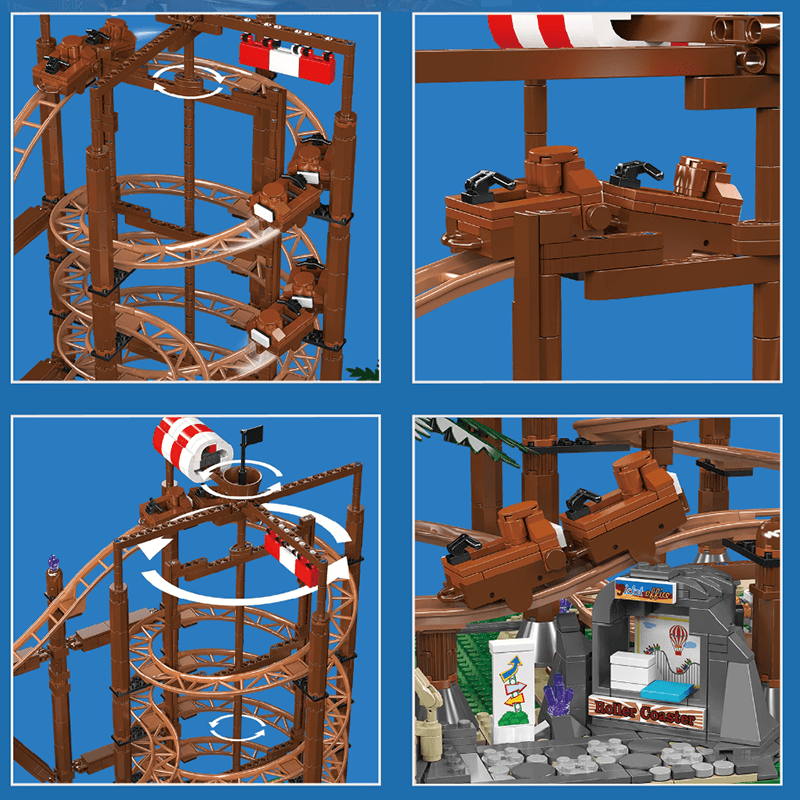 Mould King 11013 - The Pirate Roller Coaster - vue 5 | Power Blockz
