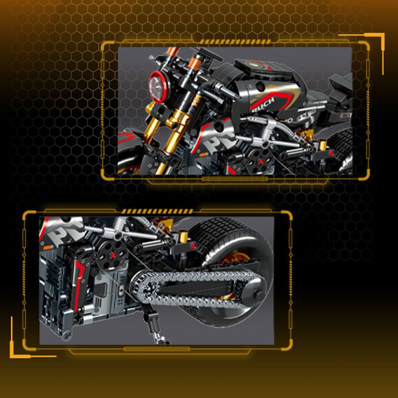 Leibao 8161 - Carbon Naked Streetfighter - vue 6 | Power Blockz