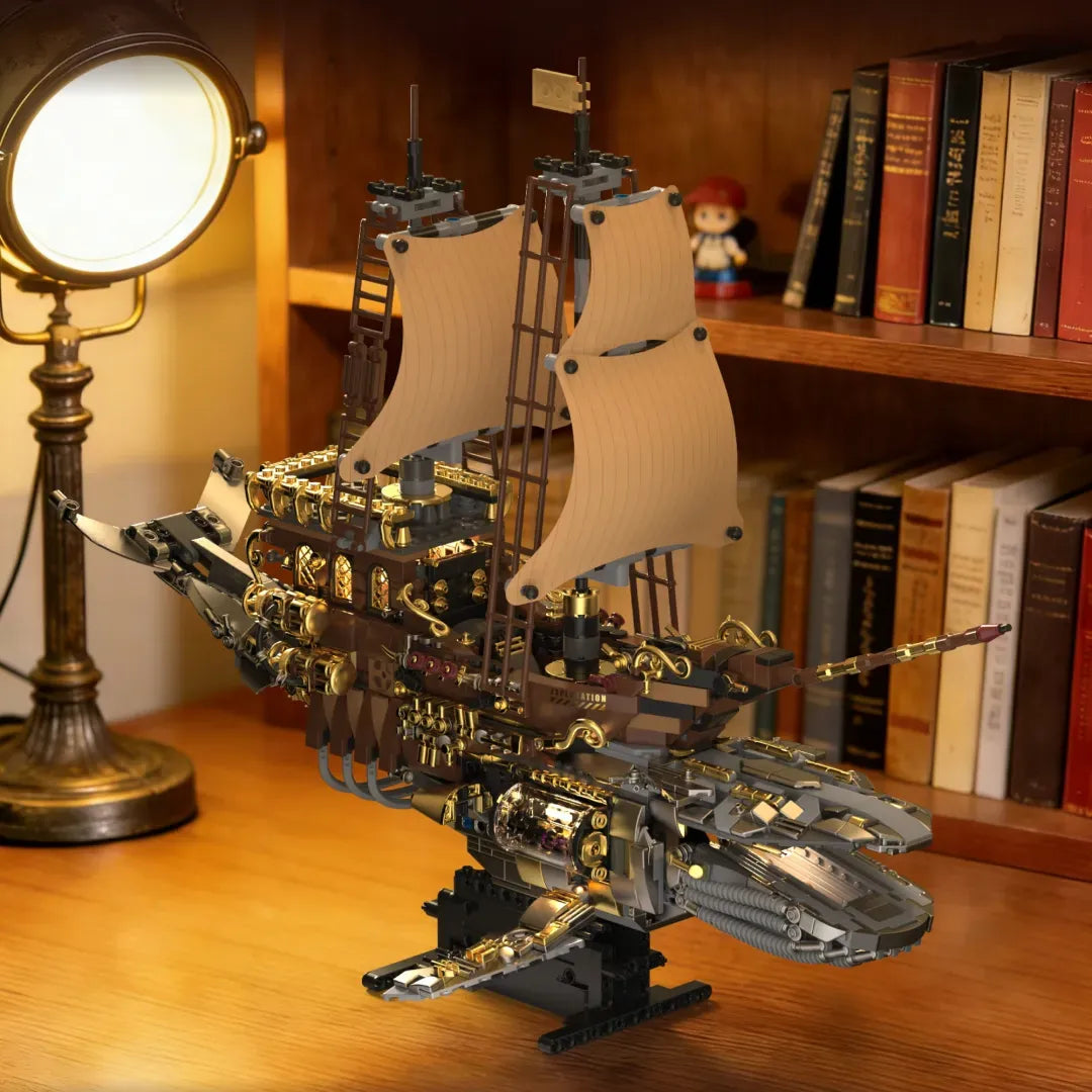 HUIYOYOYI H1002 - The Vintage Steam Whale Ship - vue 7 | Power Blockz