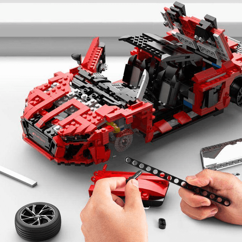 Rastar 93800 - Audi R8 Spyder - vue 3 | Power Blockz