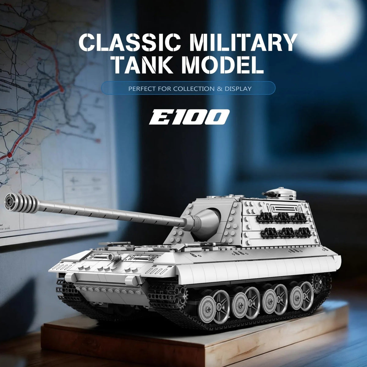 Reobrix 77037 - E100 Battle Tank - vue 12 | Power Blockz