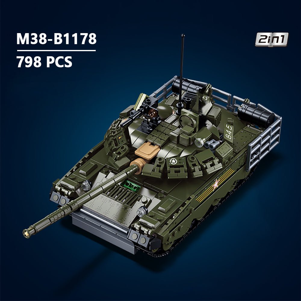 Sluban M38-B1178 - M38-B1178 T-80BVMS Main Battle Tank - vue 2 | Power Blockz