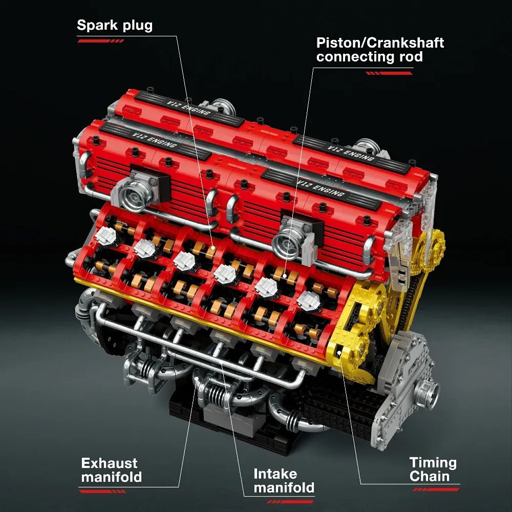 Reobrix 33017 - Naturally Aspired V12 Engine - vue 4 | Power Blockz