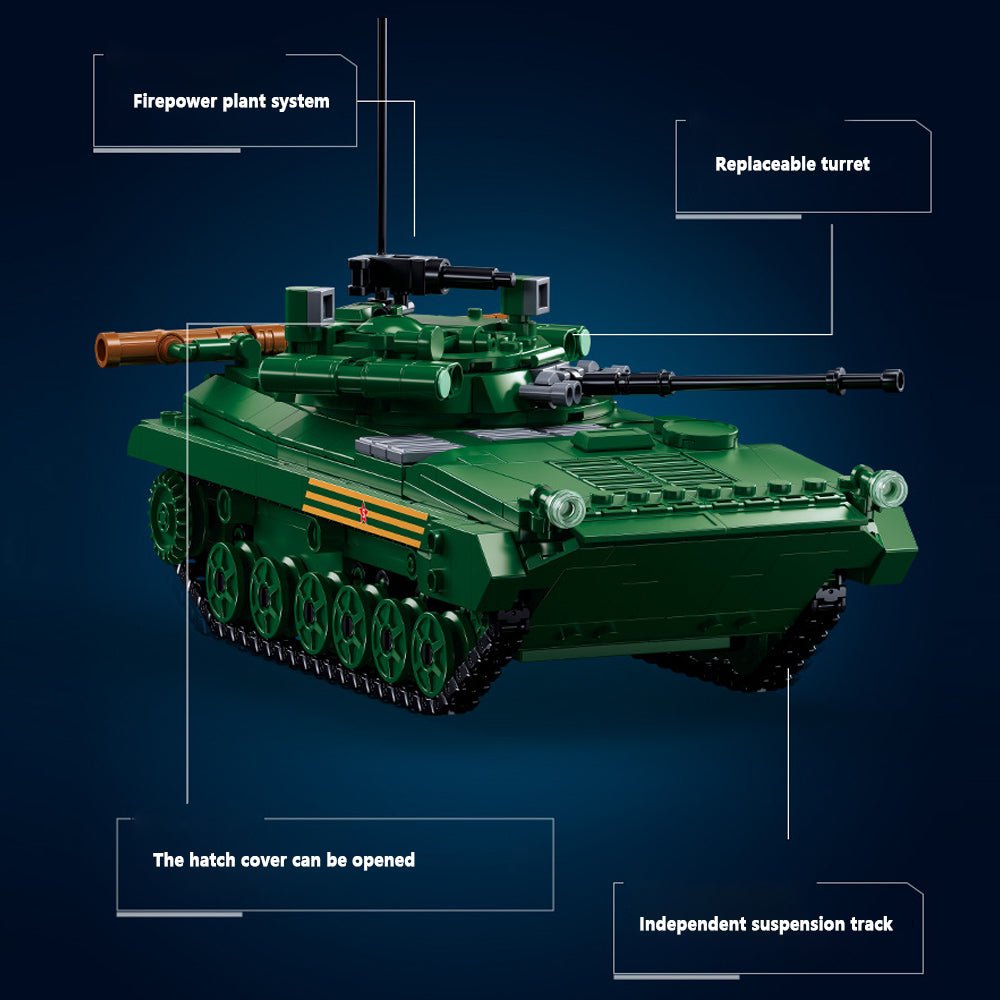 Sluban M38-B1136 - BMP-2MS Infantry Gighting Vehicle - vue 3 | Power Blockz