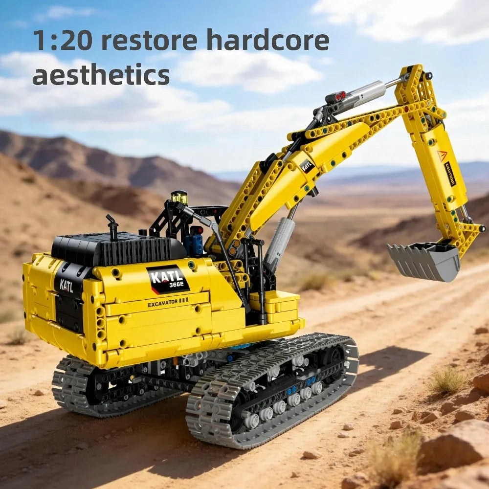 JIESTAR 57023 - Crawler Excavator - vue 5 | Power Blockz