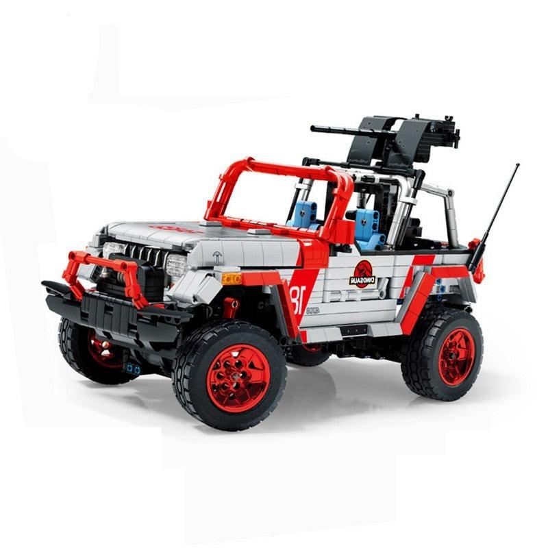 Sembo 701038 - Static Version - Jurassic Dino Expedition Off-Road 4x4 | Power Blockz