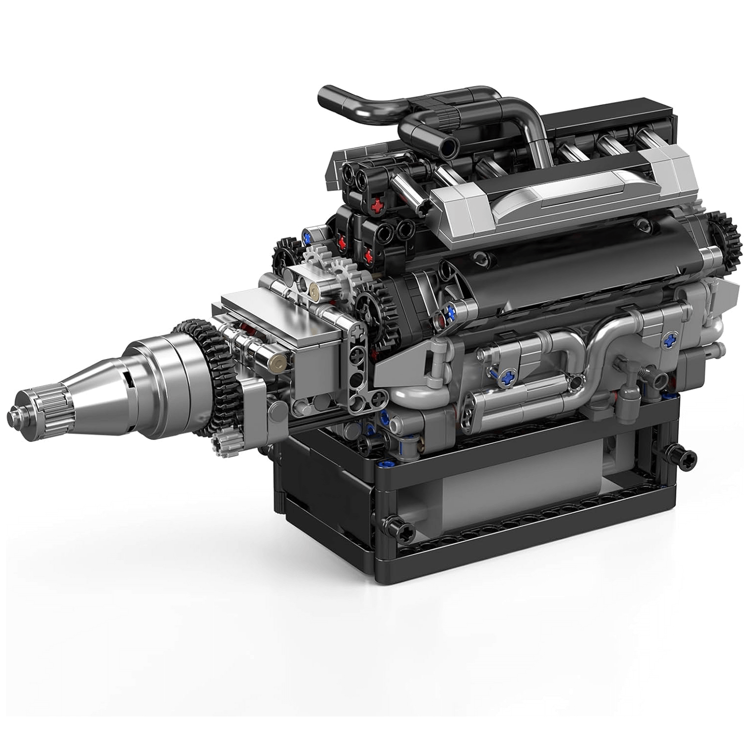 Mould King 10205 - Motorized V12 Show Engine | Power Blockz