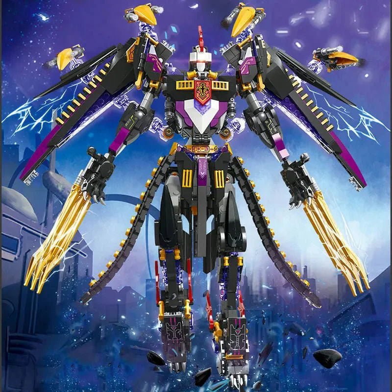 Jiestar 67010 - Endless Dawn Calamity Knight Mecha Rider - vue 6 | Power Blockz