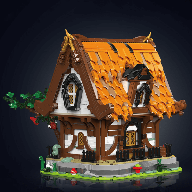 Mould King 16054 - Medieval Wooden Cabin - vue 4 | Power Blockz