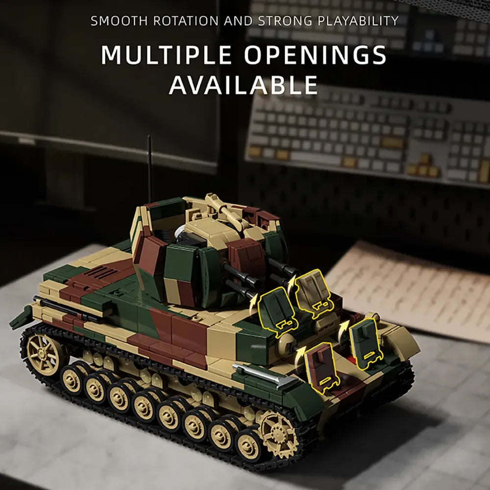 12GO 97031 - Wirbelwind Flakpanzer IV Tank - vue 5 | Power Blockz