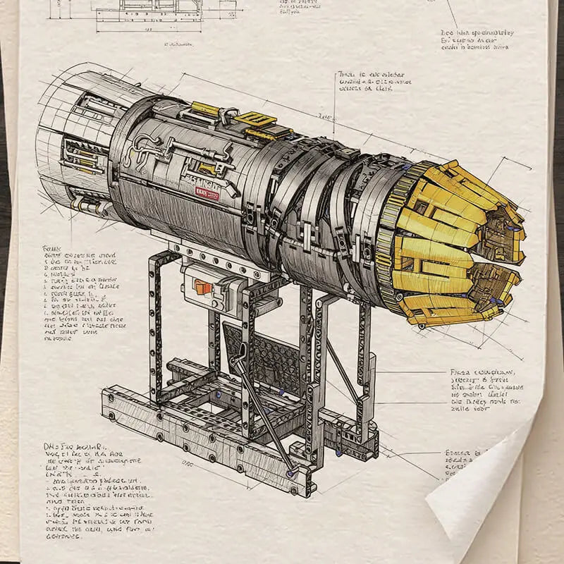 Reobrix 33014 - Motorised F35 Turbine Engine - vue 6 | Power Blockz