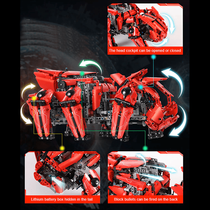 Mould King 20005 - Remote Controlled Battle Hexapod - vue 4 | Power Blockz