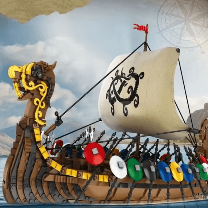 Reobrix 66101 - Legendary Viking Longship - vue 4 | Power Blockz