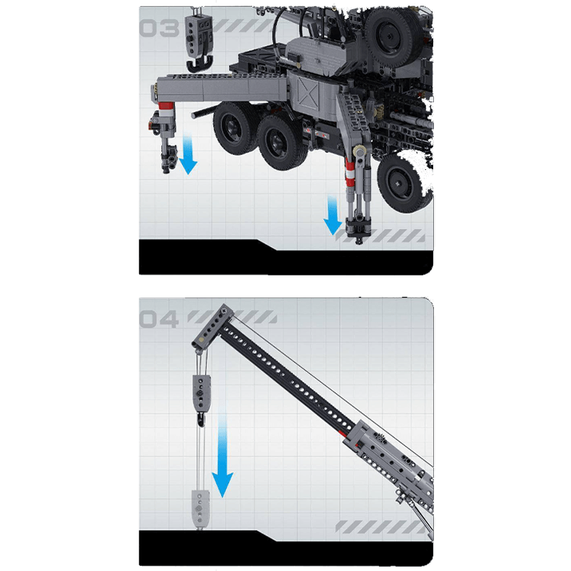 CaDa C61507W - Static Version - Mobile Crane Truck - vue 10 | Power Blockz
