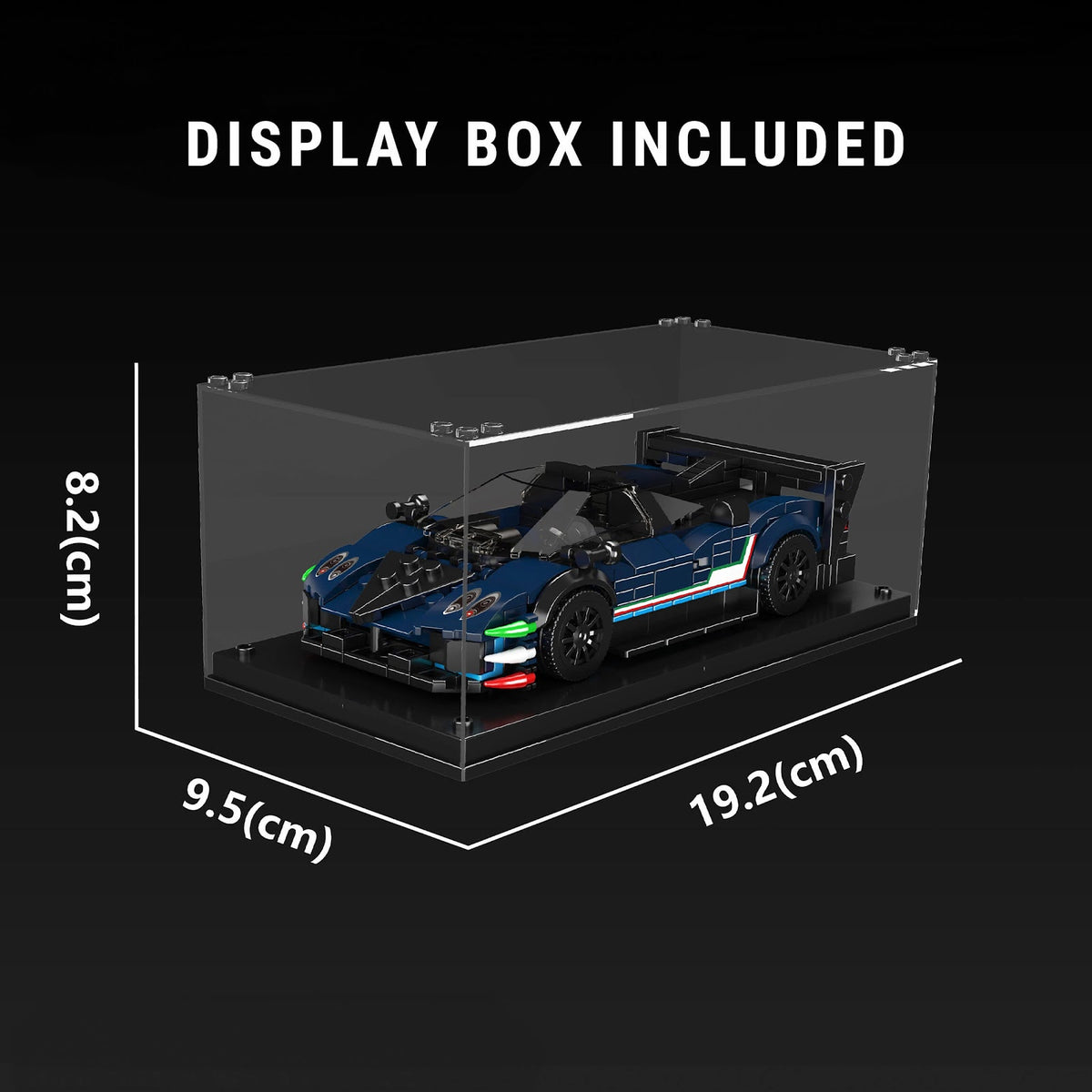 Mould King 27094 - Italian Huayra Tricolore Monster V12 - vue 4 | Power Blockz