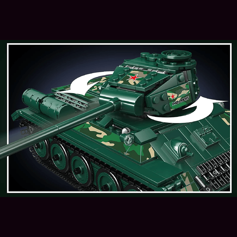 Mould King 20015 - Remote Controlled T-34 Tank - vue 4 | Power Blockz