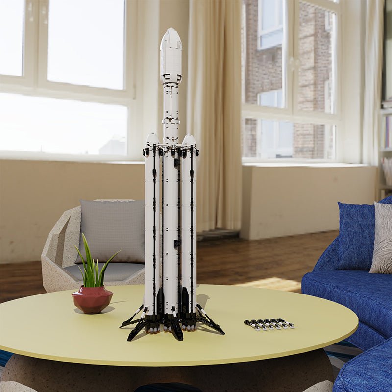 Gobricks MOC-75766 - Falcon Heavy Rocket - vue 8 | Power Blockz