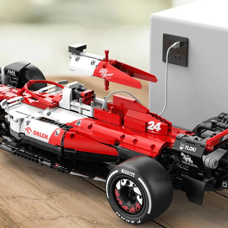 Rastar 94400 - Static Version - Official 2022 Alfa Romeo F1 - vue 5 | Power Blockz