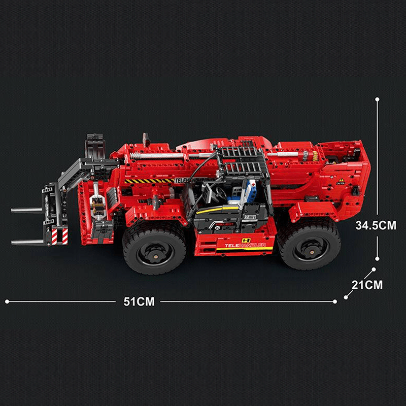 Reobrix 22020 - Telescopic Arm Forklift - vue 8 | Power Blockz