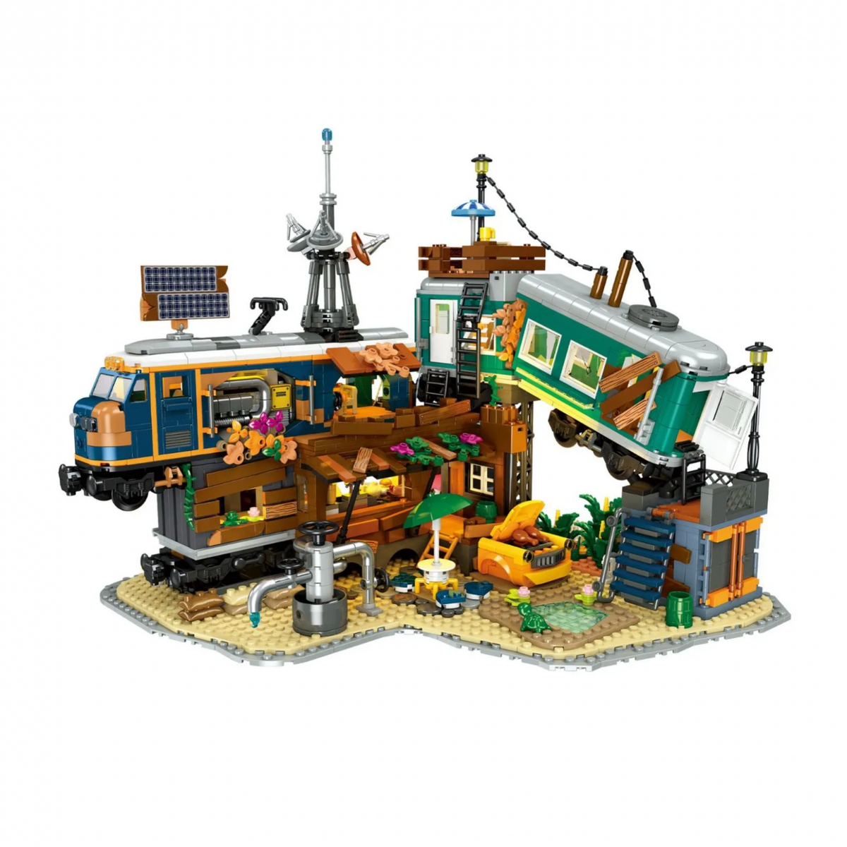 JIESTAR 59167 - Train Park Modular Buildings | Power Blockz