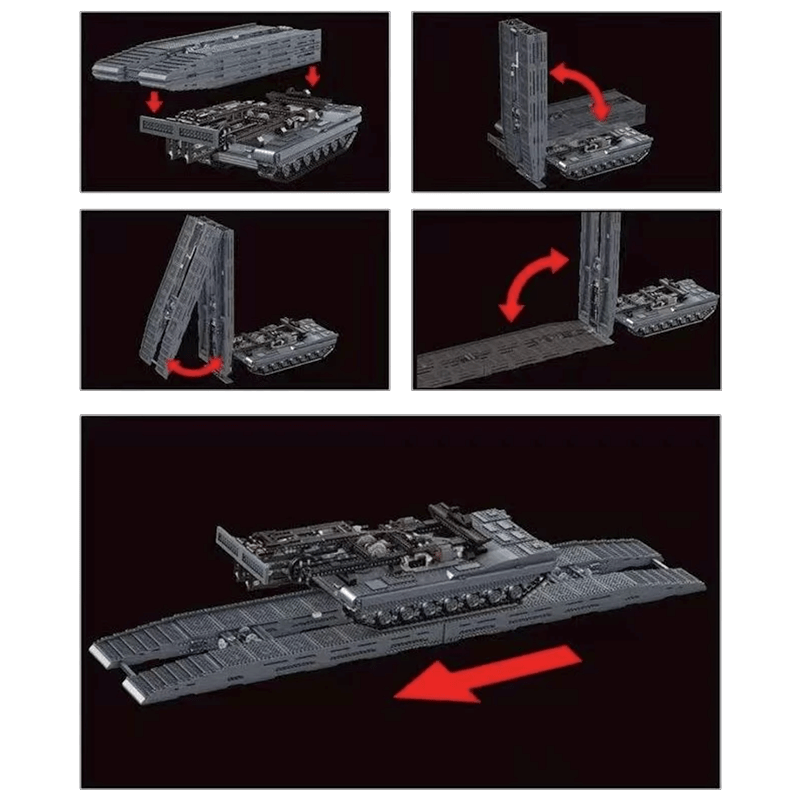 Mould King 20002 - Remote Controlled Abrams Bridge Layer - vue 4 | Power Blockz
