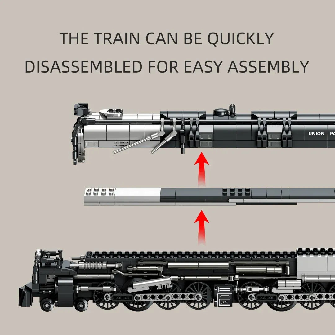 JIESTAR JJ9245 - Union Pacific Big Boi Steam Train - vue 7 | Power Blockz