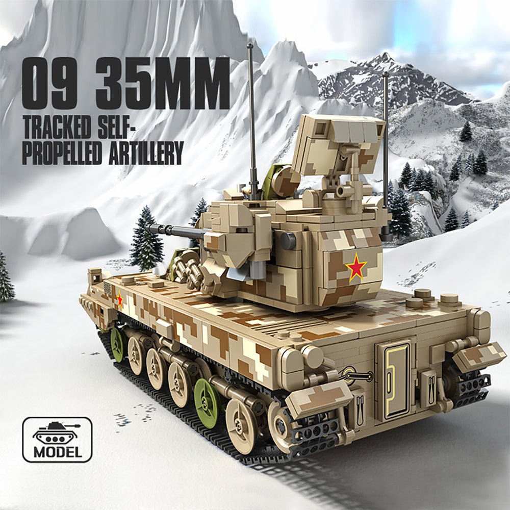 Spebrick 688006 - 09 Type 35mm Tracked Self Propelled Anti Aircraft Artillery - vue 3 | Power Blockz