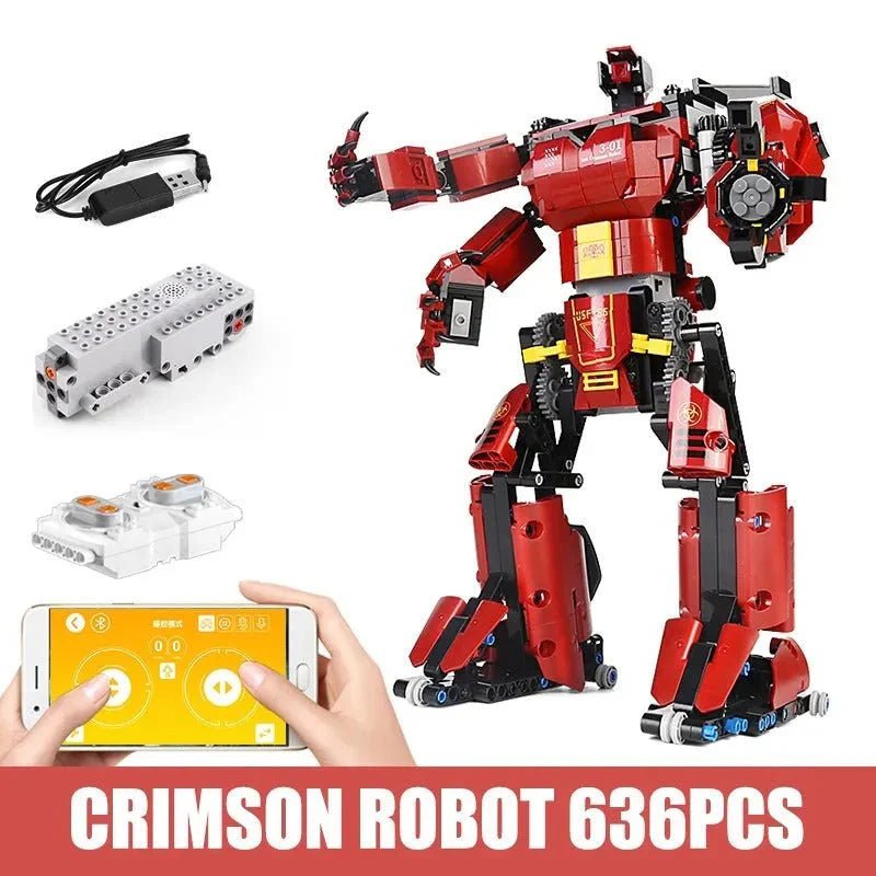 Tech RC Motorized Crimson Beast Robot Bricks Toy 15 | 038 | 636pcs - Tech RC Motorized Crimson Beast Robot Bricks Toy 15 | 038 - vue 5 | Power Blockz