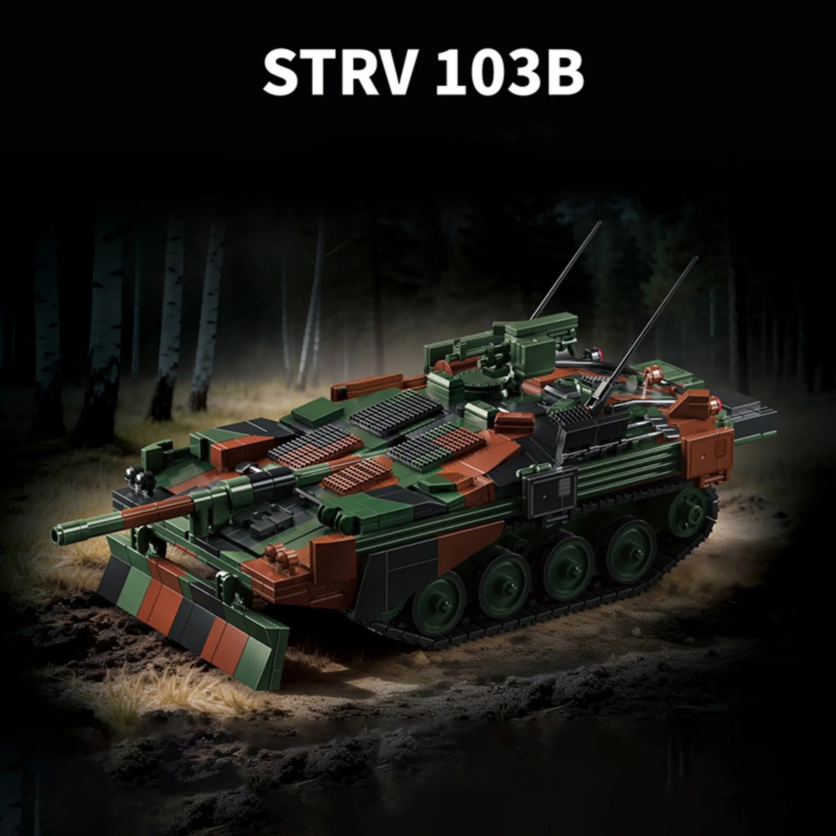 12GO 97039 - Swedish STRV103B Tank - vue 4 | Power Blockz
